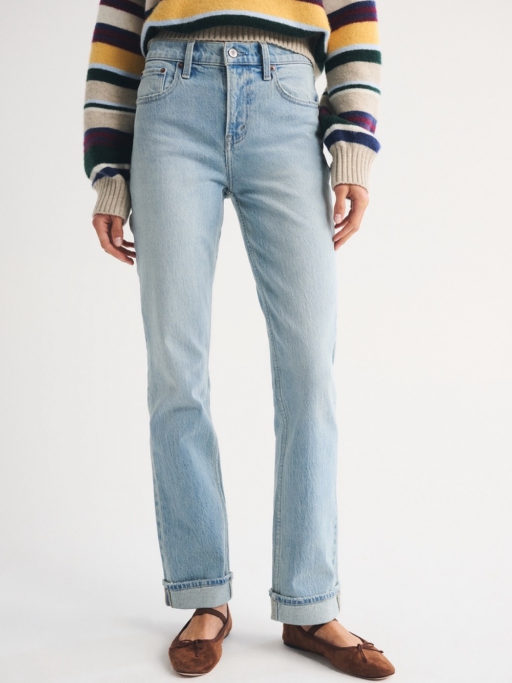 Abercrombie & Fitch Light Wash Straight Leg Jeans